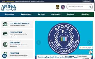 Apopka Community Center website