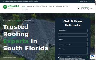 Novara Roofing of Aventura website