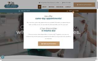 Main Street Veterinary Center website