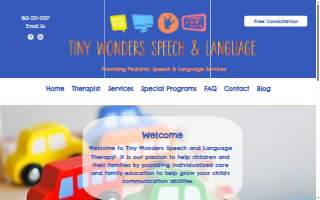 Tiny Wonders Speech and Language Therapy of Bartow website