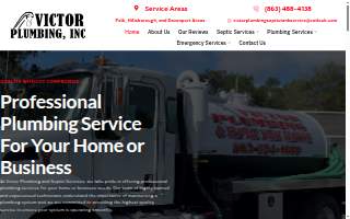 Victor Plumbing & Septic website