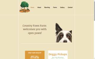 Country Paws Farm website