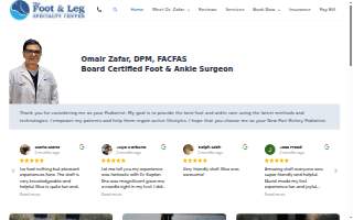Foot & Leg Specialty Center website