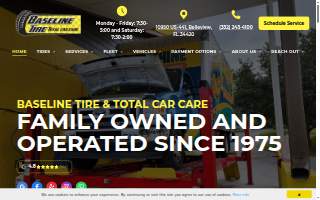 Baseline Tire & Total Car Care website