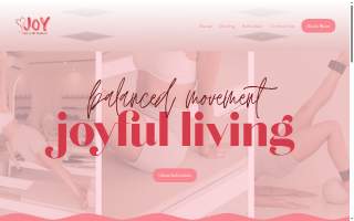 Joy Pilates and Wellness website