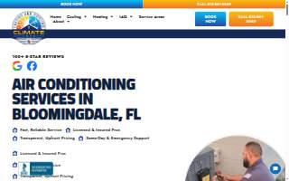 Climate Care Heating and Cooling website