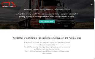 ADA Moving & Storage website