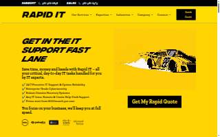 Rapid IT Services website
