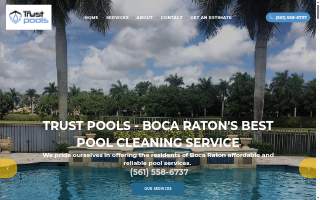 Trust Pools - Boca Raton Pool Cleaning website