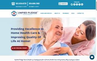 Unified Pledge Home Health website