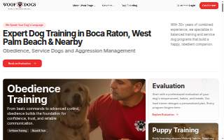 WooF Dogs - Dog Training & Canine Behavior Consultants website