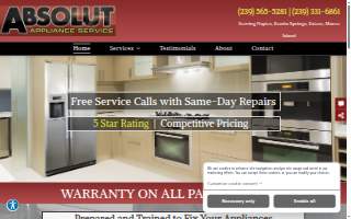 Absolut Appliance Service website