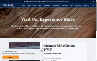 Hiddenbed USA of Bonita Springs website