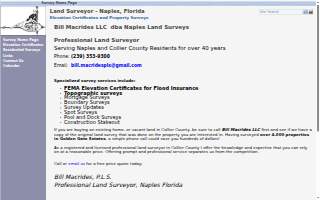 Naples Land Surveys website