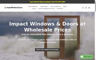 Impact Windows Center website