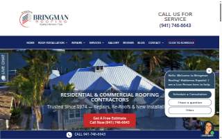 Bringman Roofing website