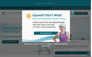 Coastal Orthopedics - West Bradenton website