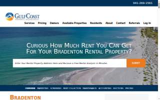 Gulf Coast Property Management website
