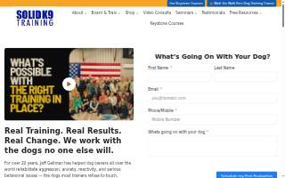 Solid K9 Training Academy website