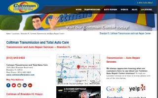 Cottman Transmission and Total Auto Care website