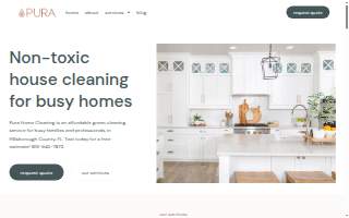 Pura Home Cleaning website