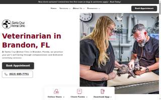 Santa Cruz Animal Clinic website