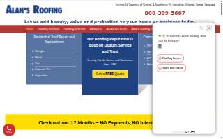 Alan's Roofing Inc website
