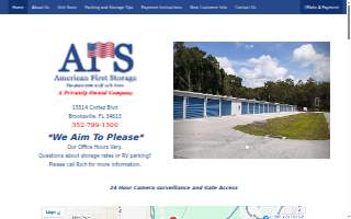 American First Storage website