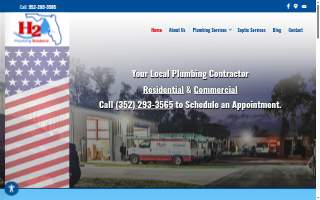 h2o plumbing solutions website