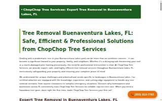 Chop Chop Tree of Buenaventura Lakes website