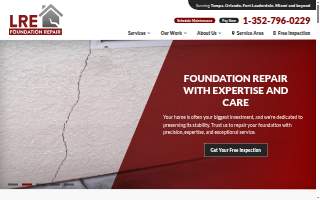 LRE Foundation Repair of Ives Estates website