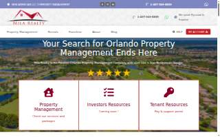 Mila Realty Property Management website