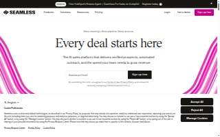 Seamless Pro Solutions website