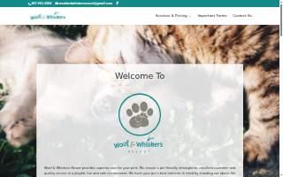 Woof & Whiskers Resort website