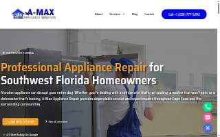 A-Max Cooling & Appliance Co. LLC website