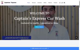 Captains' Express Car Wash website