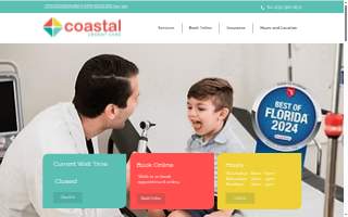Coastal Urgent Care Centers website