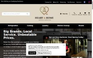 Heart & Home Appliances website