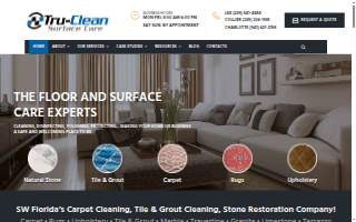 Tru-Clean Surface Care website