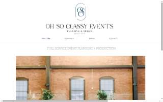 Oh So Classy Events website