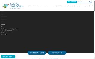Tampa Gardens Senior Living of Carrollwood website