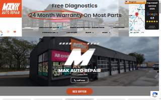 Mak Auto Repair website