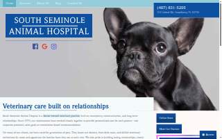 South Seminole Animal Hospital website