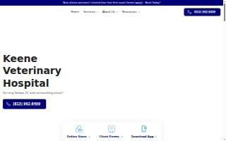 Keene Veterinary Hospital website