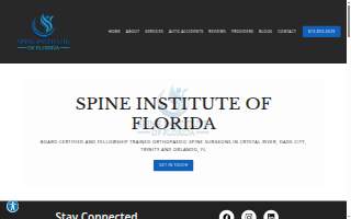 Spine Institute of Florida: M. Nicholas Perenich, DO website