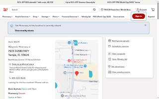 Walgreens Pharmacy website