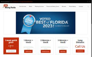 123 Moving Florida website