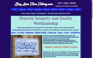 Bay Area Fence Factory website