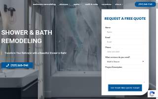 Clearwater Shower Bath website
