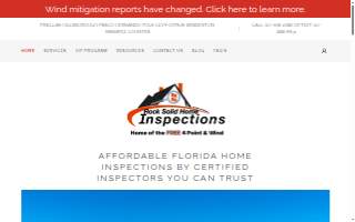 Rock Solid Home Inspections of Clearwater website